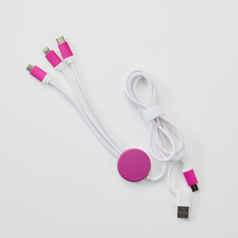 Peachオリジナル 3in1USBケーブル ロング コネクタ付 - Peach公式