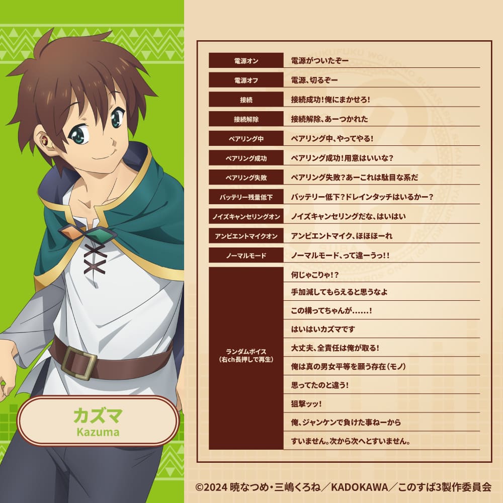 AVIOT TE-D01v-KSB｜『この素晴らしい世界に祝福を！』コラボ完全