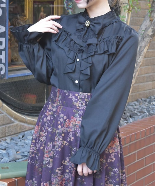 リボン×ジャボブローチ付ブラウス | axes femme online shop