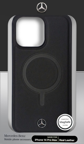 メルセデス・ベンツ iPhoneXS/X兼用 本革+PU+PC カードポケット付 背面