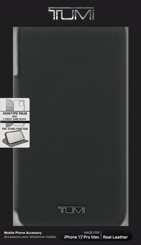 TUMI iPhone17 Pro Max用 本革 手帳型ケース | 株式会社エアージェイ