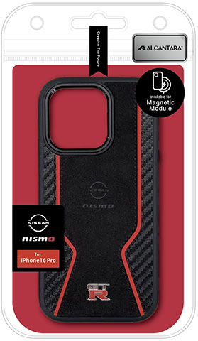 nismo GT-R iPhone16 Pro用 Magsafe対応 アルカンターラ＆本革 背面