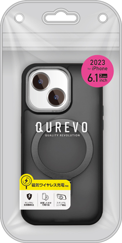 iPhone15用 磁気ワイヤレス充電対応 スタンドリング付き背面ケース