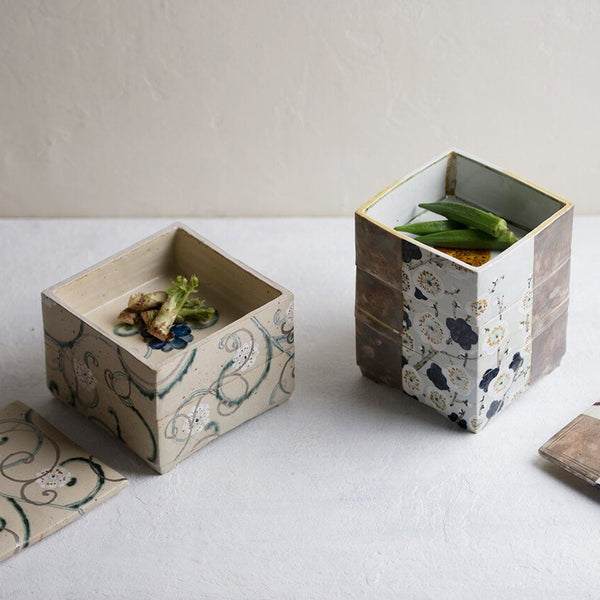 岡晋吾 天平窯 花唐文 陶磁器皿 岡晋吾さんの器が届きました