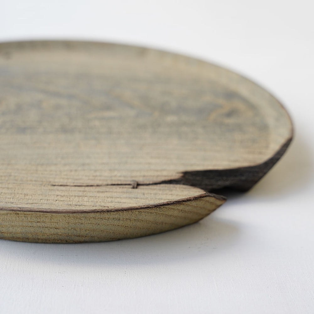 浮様 丸盆 300 鎹付 鼠 – 雨晴/AMAHARE