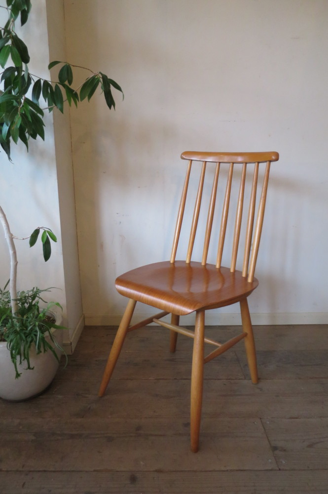 北欧ヴィンテージ スポークバックチェア プライウッド座面 椅子
