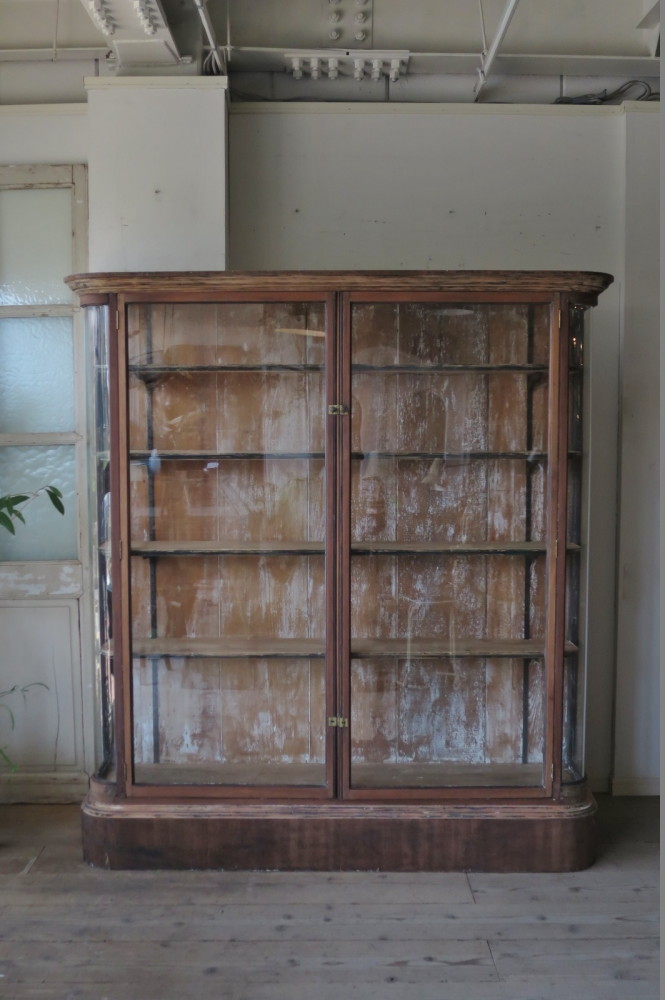ks‐0734 曲面ガラスショーケース 大型 | antiques-educo online shop