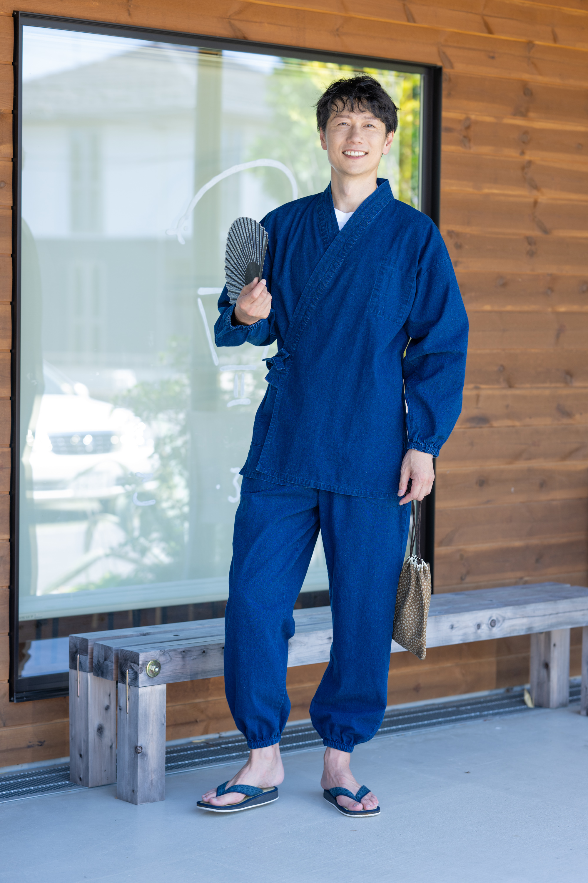 希楽者】インディゴ作務衣 - BLUEMATEオンラインストア