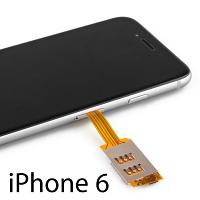 Dual Sim Card for iPhone 6 with Back Case