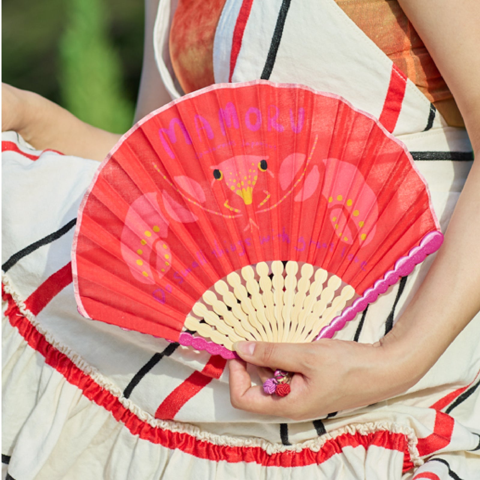 扇子 #110h レッド ニホンザリガニ – INTERMODE KAWABE