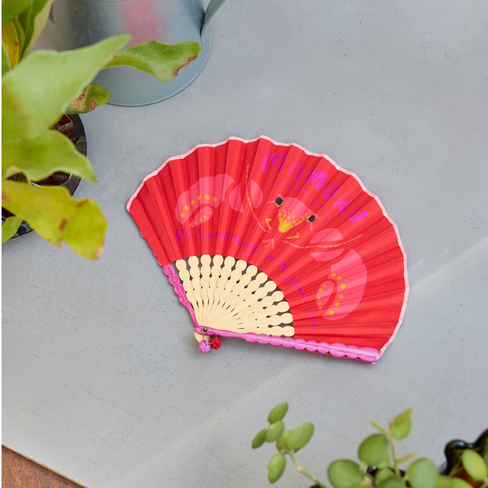 扇子 #110h レッド ニホンザリガニ – INTERMODE KAWABE