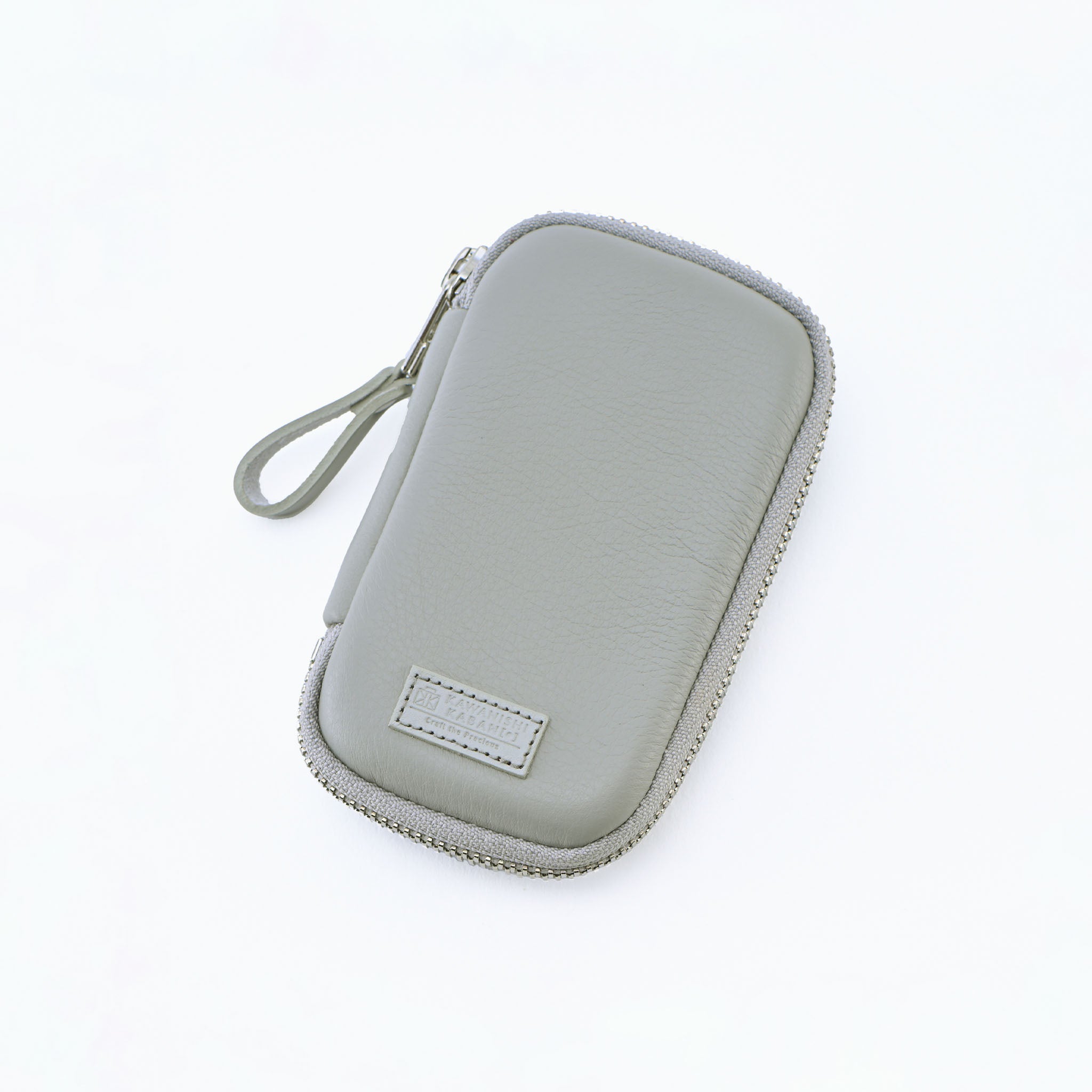 スマートキーケース ラウンドファスナー付きレザーキーケース メンズ