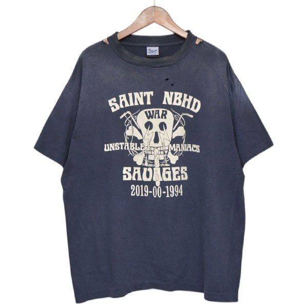SAINT MICHAEL×NEIGHBORHOOD 2025SS SS TEE SAINT NBHD USED加工