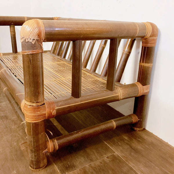 バンブーベンチ 2人掛け 竹製 ハワイアン カフェ ヴィンテージ – L.A.