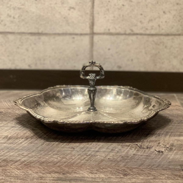 シルバートレイ シルバープレート サービングトレイ SILVER PLATE 刻印