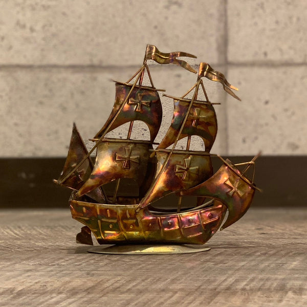 オブジェ インテリア 船 シップ 置物 飾り ブリキ ヴィンテージ – L.A.