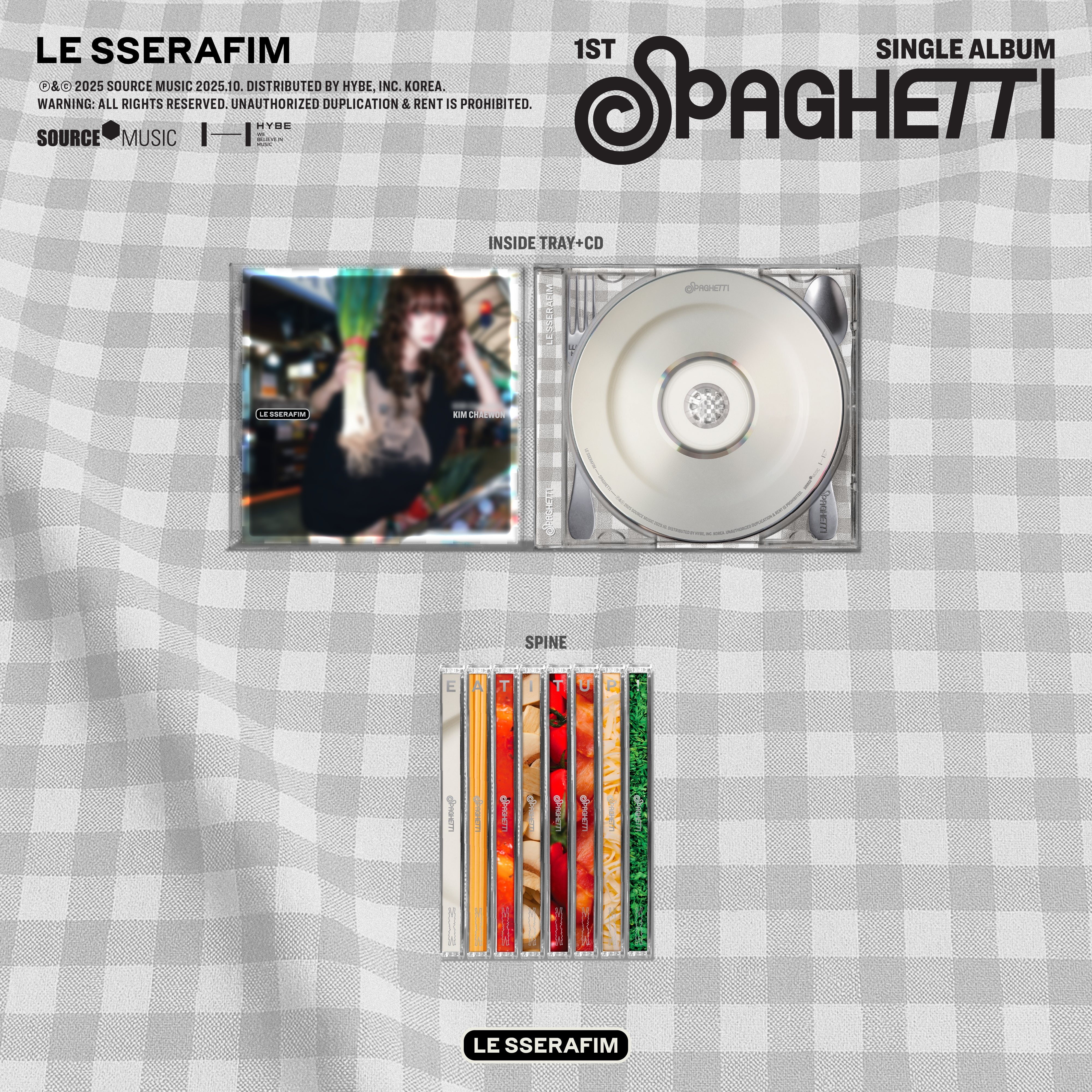 1st Single Album 'SPAGHETTI' Single CD (Cheese ver.) - LE SSERAFIM