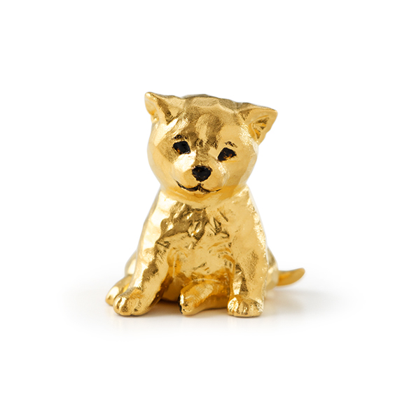 純金オブジェ 「子いぬ」 | 高品質 金・プラチナ
