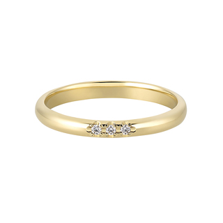 K18 カラーゴールドリング〕K18 リング ライトイエローゴールド (幅約