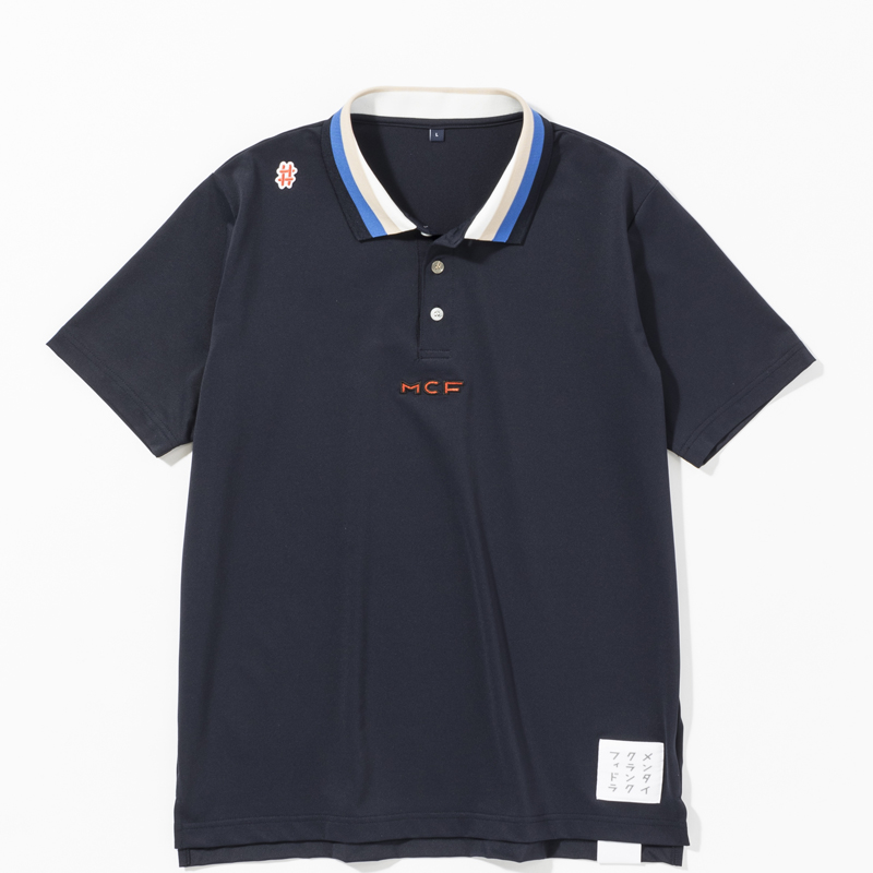GO/LOOK!（ゴルック）｜MCF カラーブロックポロシャツ ネイビー【GO
