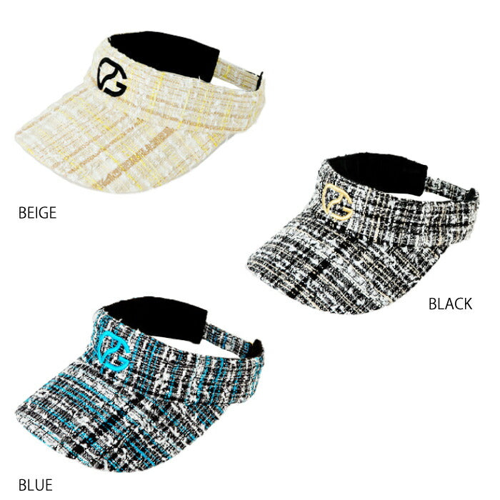 CPG GOLF シーピージーゴルフ レディース ツイードタイプバイザー 4514