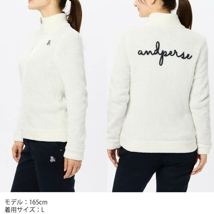 and per se アンパスィ レディース ゴルフウェア 防風モールニット