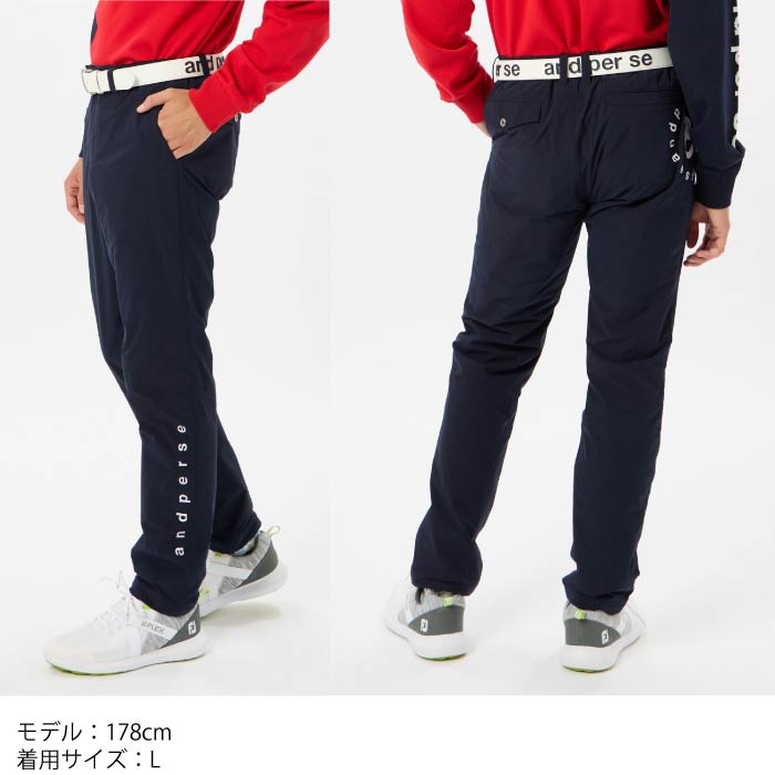 and per se アンパスィ メンズ ゴルフウェア エアロカプセル中綿パンツ