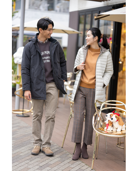 裏起毛ストレッチコール天ノータック5Pパンツ - ハッシュパピー