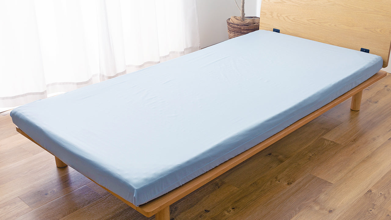 速乾 薄型ボックスシーツ / 薄型マットレス用 マチ付きワンタッチ