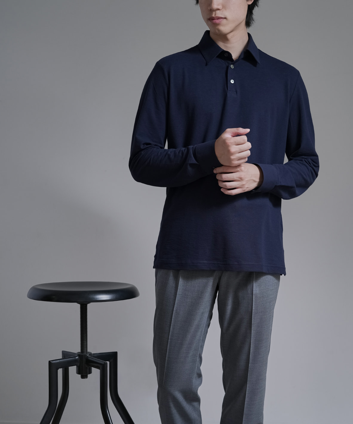 長袖ポロシャツ(S ネイビー系): メンズ｜メーカーズシャツ鎌倉 公式通販
