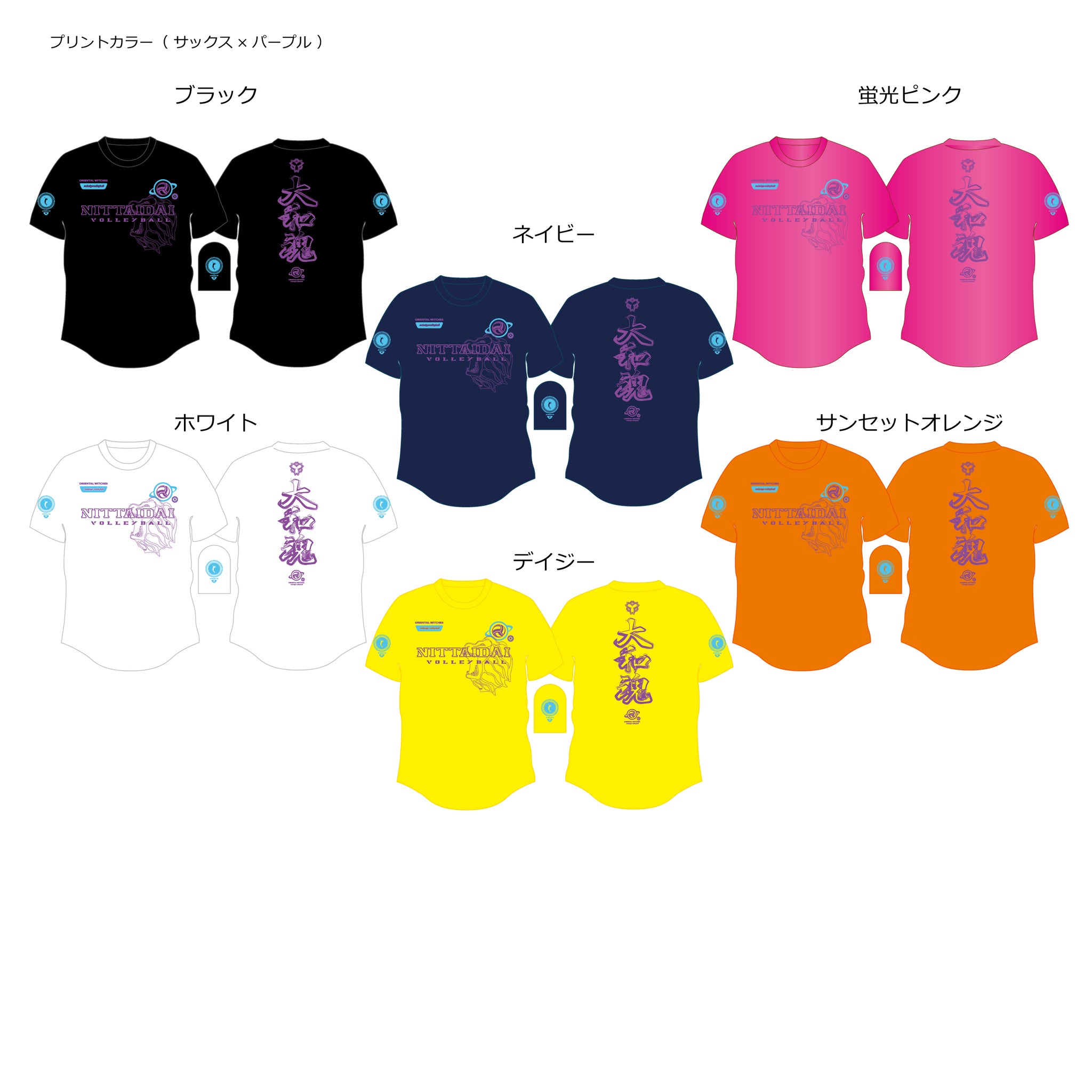 2025年 日本体育大学9人制バレーボール部応援Tシャツ【大和魂