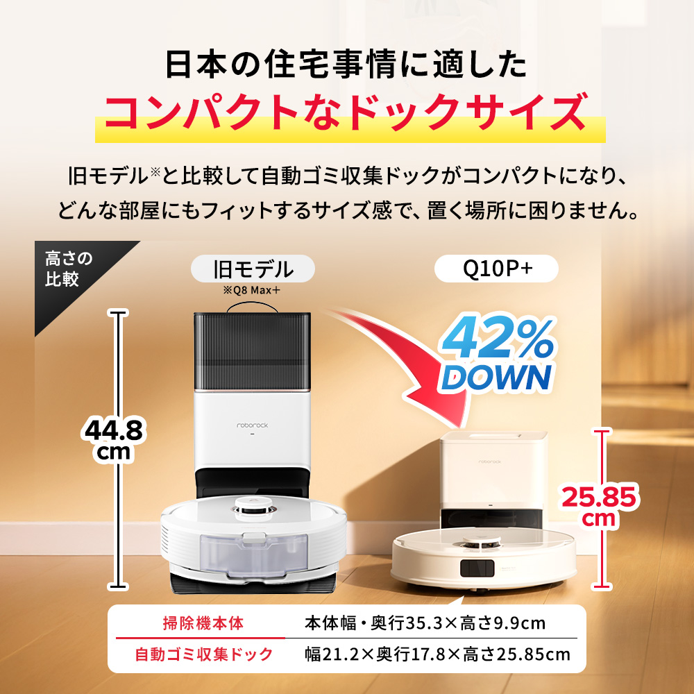 52%OFFさらに会員特価】Roborock ロボロック Q10P+ ロボット掃除機