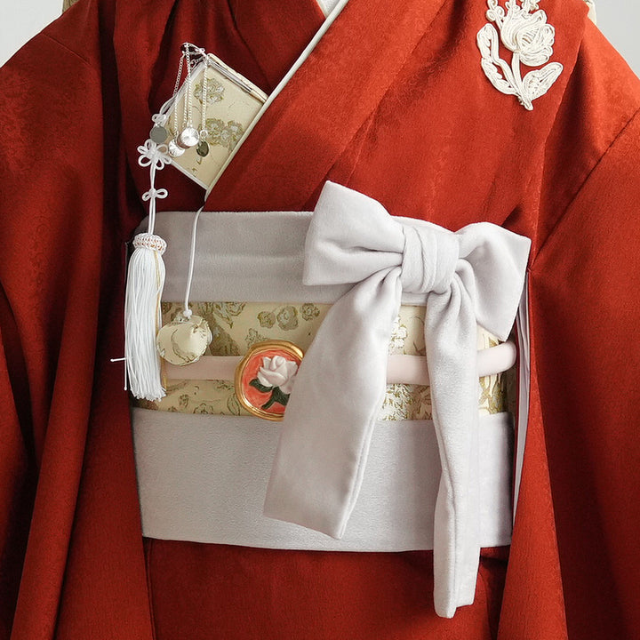 レンタル】七五三着物 7歳女の子 和風館 ダマスクにコード刺繍