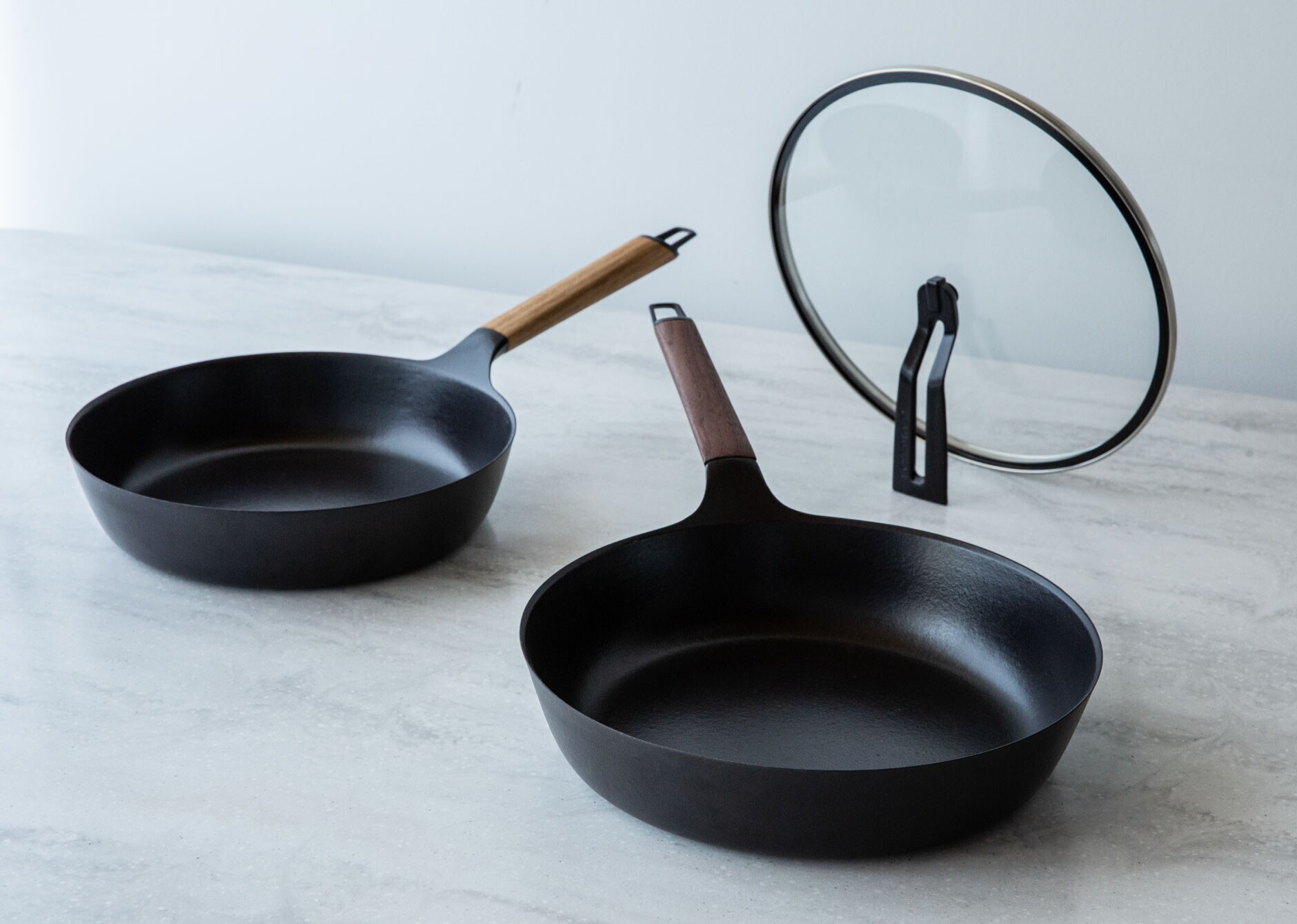 フライパン 26cm DEEP 【ガラスリッドセット】[オーク