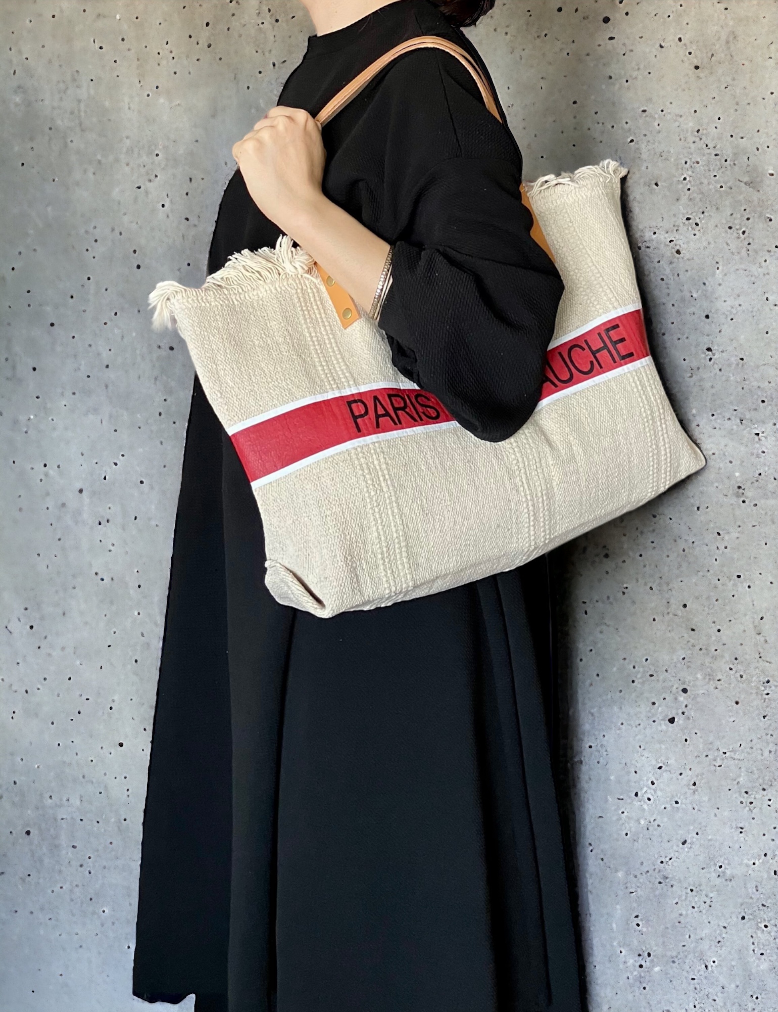 RIVE GAUCHE コットン&レザー フリンジバッグ｜Vimoda通販