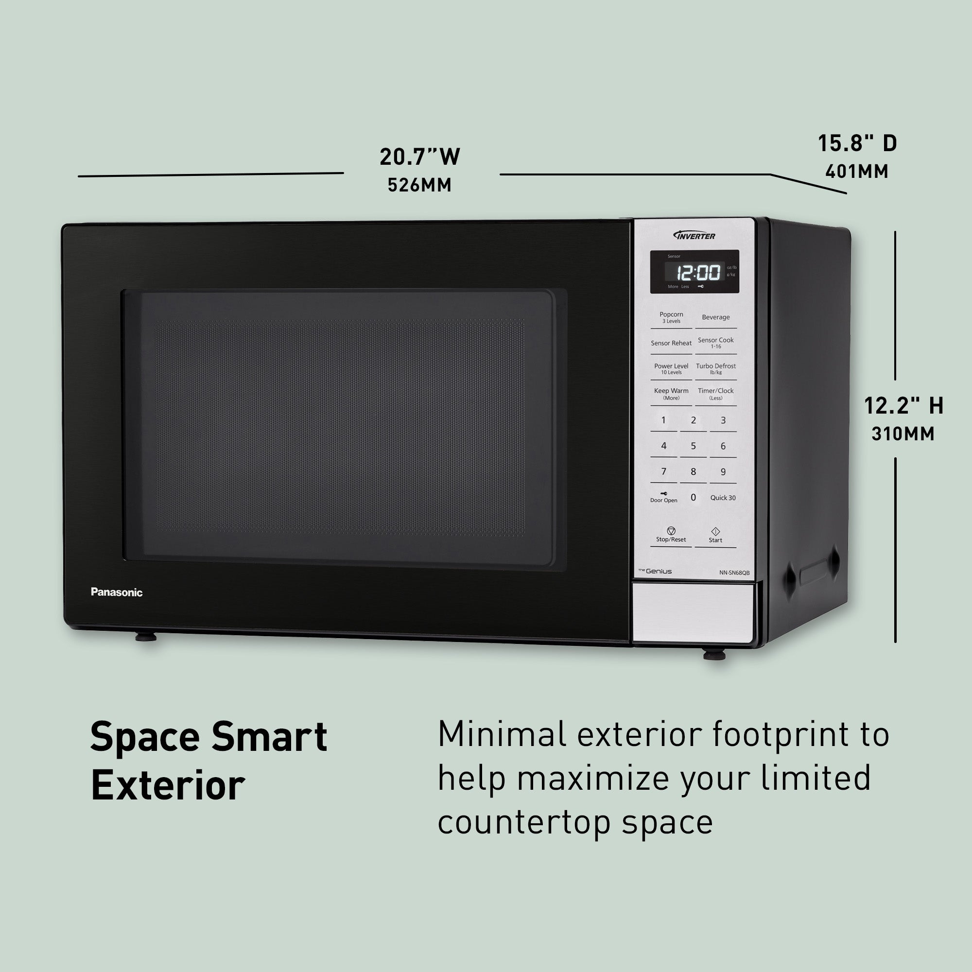 1.2 cu. ft. Inverter Microwave 1250W - NN-SN68QB