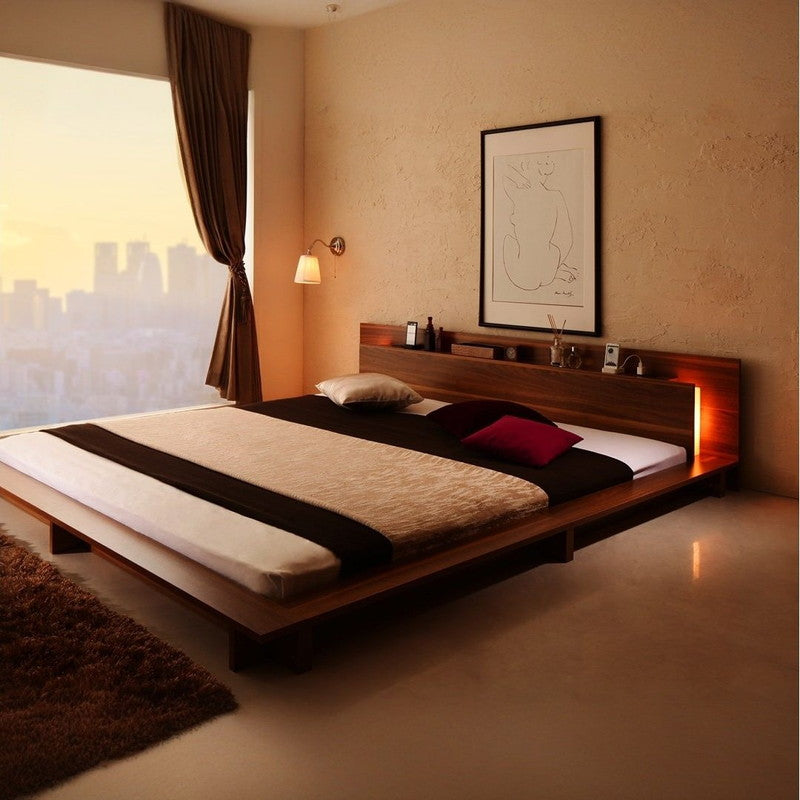 モダンライト・コンセント付き大型ローベッド – precocirico