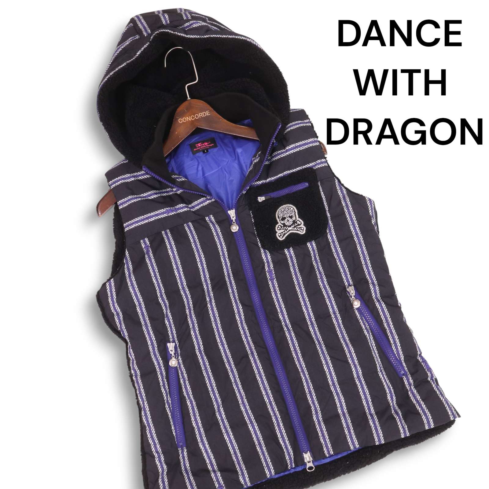 楽天市場】ダンスウィズドラゴン ダウンベスト 黒 ラメ レディース 4