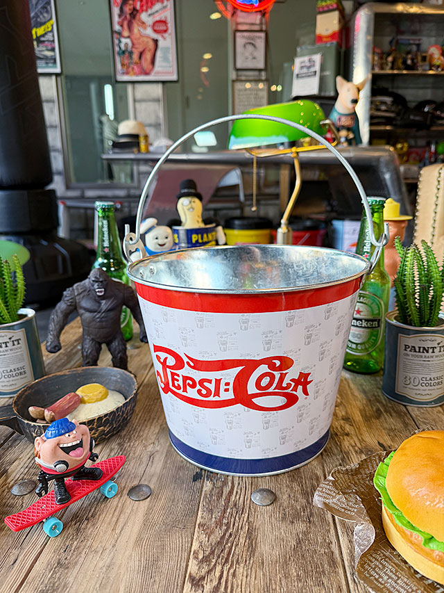楽天市場】ペプシ ティンバケツ レトロ 収納 小物入れ PEPSI COLA