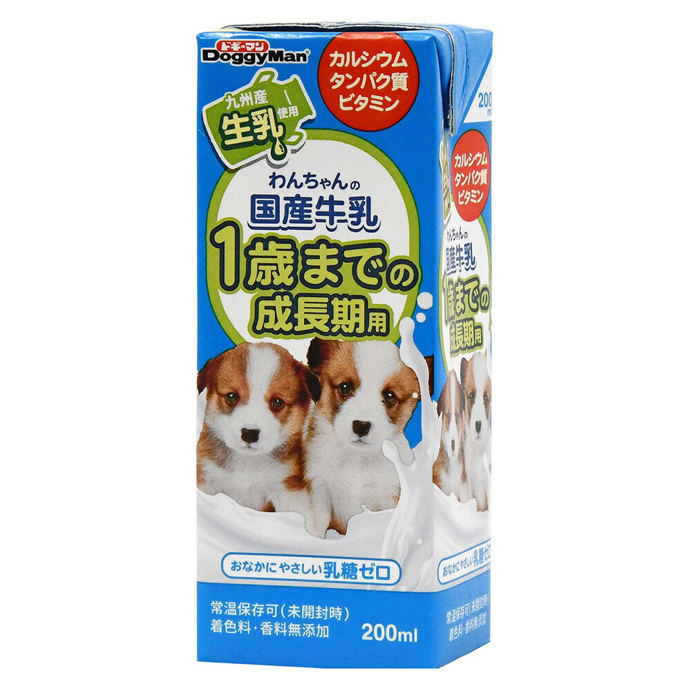 楽天市場】ドギーマン わんちゃんの国産牛乳 200ml 離乳後〜成犬