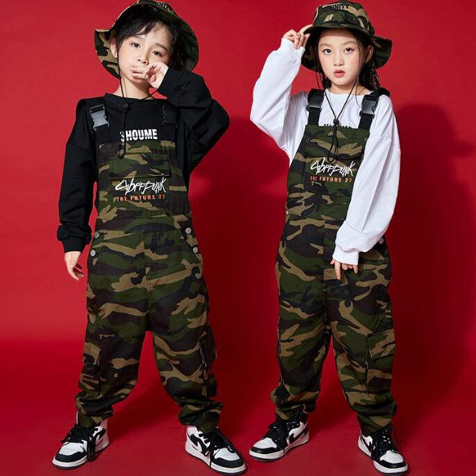 楽天市場】サロペットパンツ キッズダンス衣装 カモフラージュ 袴