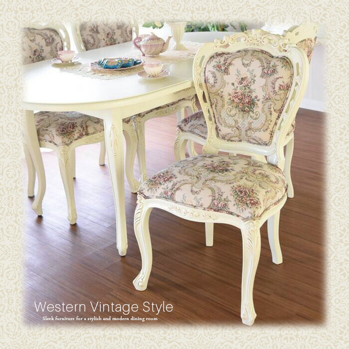 楽天市場】アンティーク ダイニングチェア 西洋風 ホワイト 白 猫脚