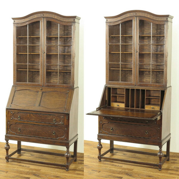 楽天市場】英国イギリスアンティーク家具 ビューローブックケース