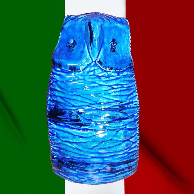 楽天市場】イタリア製 輸入雑貨 フクロウ 梟 置物 オブジェ ブルー