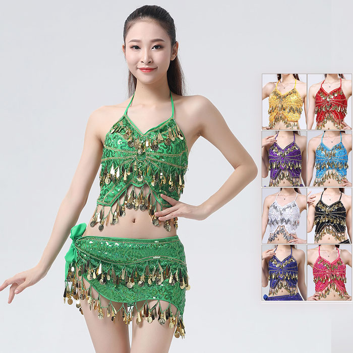 楽天市場】ベリーダンス衣装 トップス 全9色 トップブラ コサージュ
