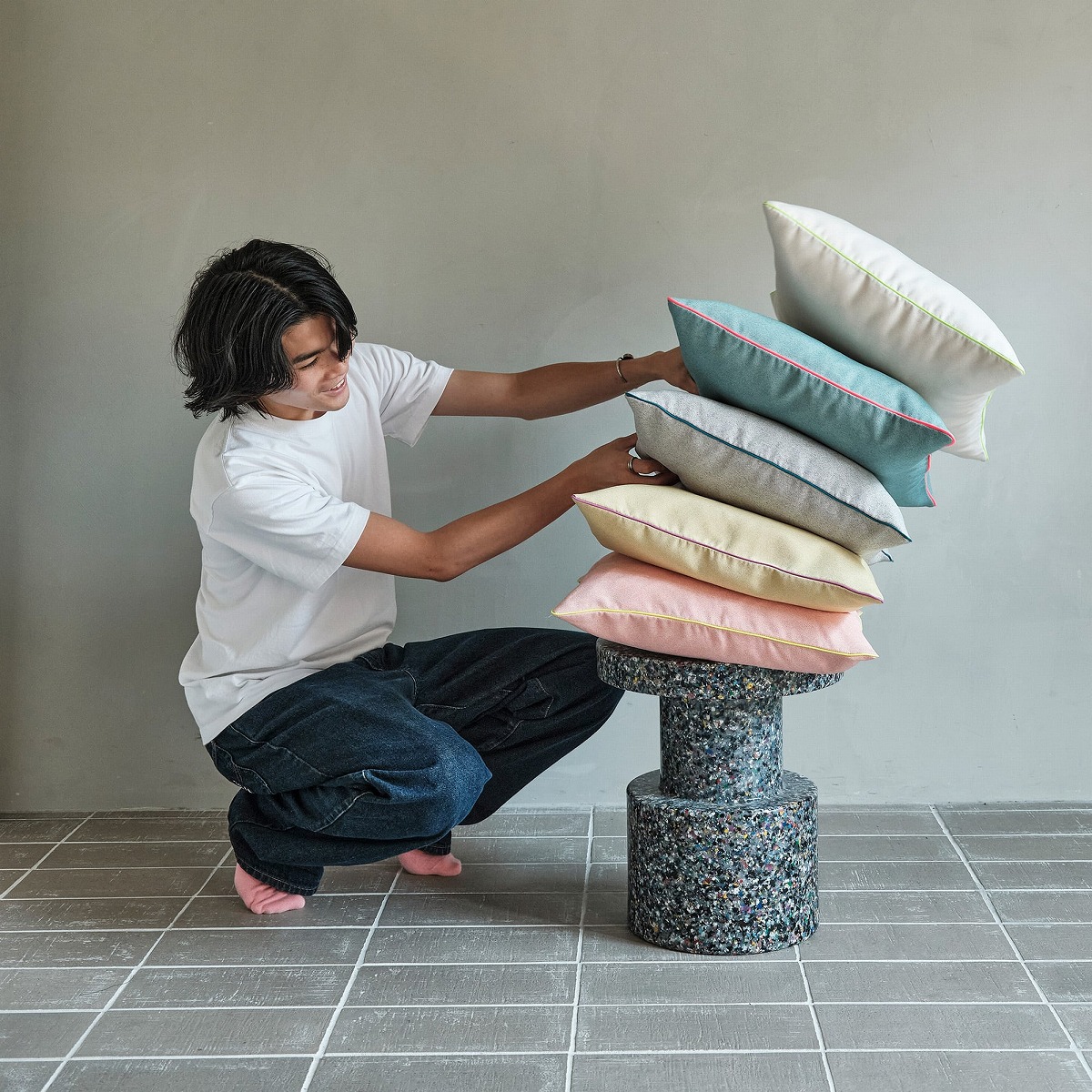 楽天市場】背当クッションカバー おしゃれ パイピングクッションカバー