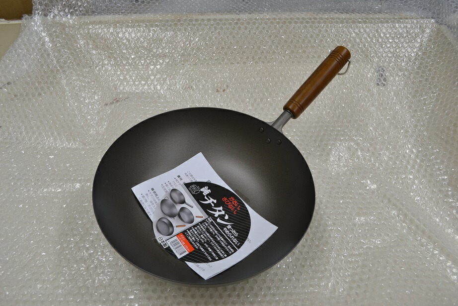 楽天市場】チタン 木柄 いため鍋 26cm /長谷元/軽い/軽量/中華なべ