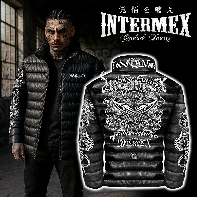 楽天市場】レザー調 中綿ジャケット 上着 服 碇 コブラ柄 INTERMEX ITM