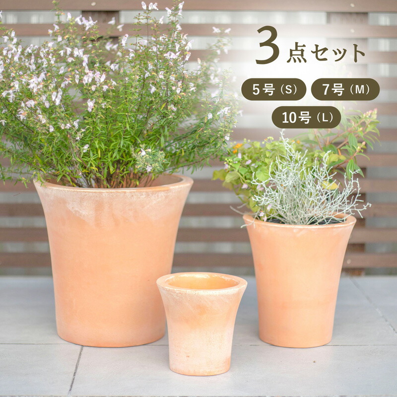 楽天市場】【植木鉢】【テラコッタ】PJメリル 2点セット【植木鉢