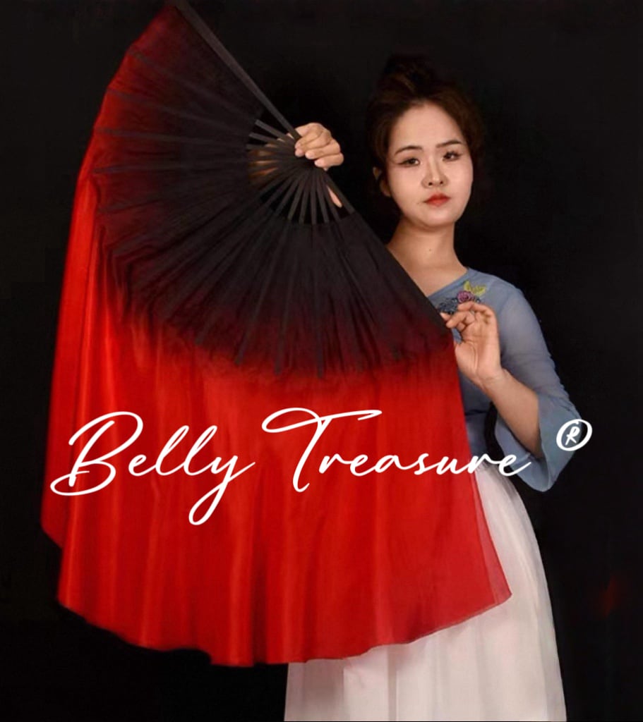 楽天市場】シルクビッグファンベール 36〜40/50cm ブラック/レッド YD